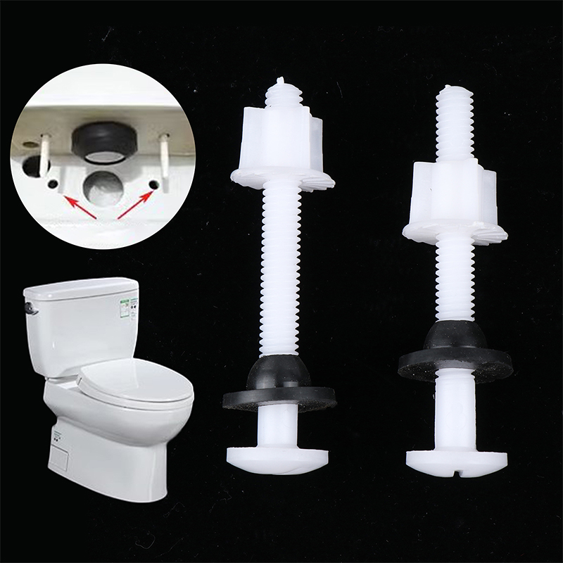 Home Bathroom Repair - 2 個のプラスチック便座ヒンジ修理ボルト + 取付ネジ + ワッシャーキット家庭用バスルームアクセサリー