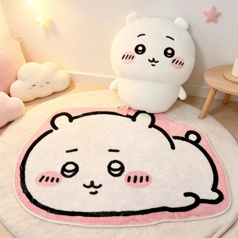 Home Bathroom Supplies - ホットチイカワ漫画ラグアニメハチワレうさぎぬいぐるみフロアマット浴室滑り止めカーペット車用クッションソフトリビングルームデコレーションギフト