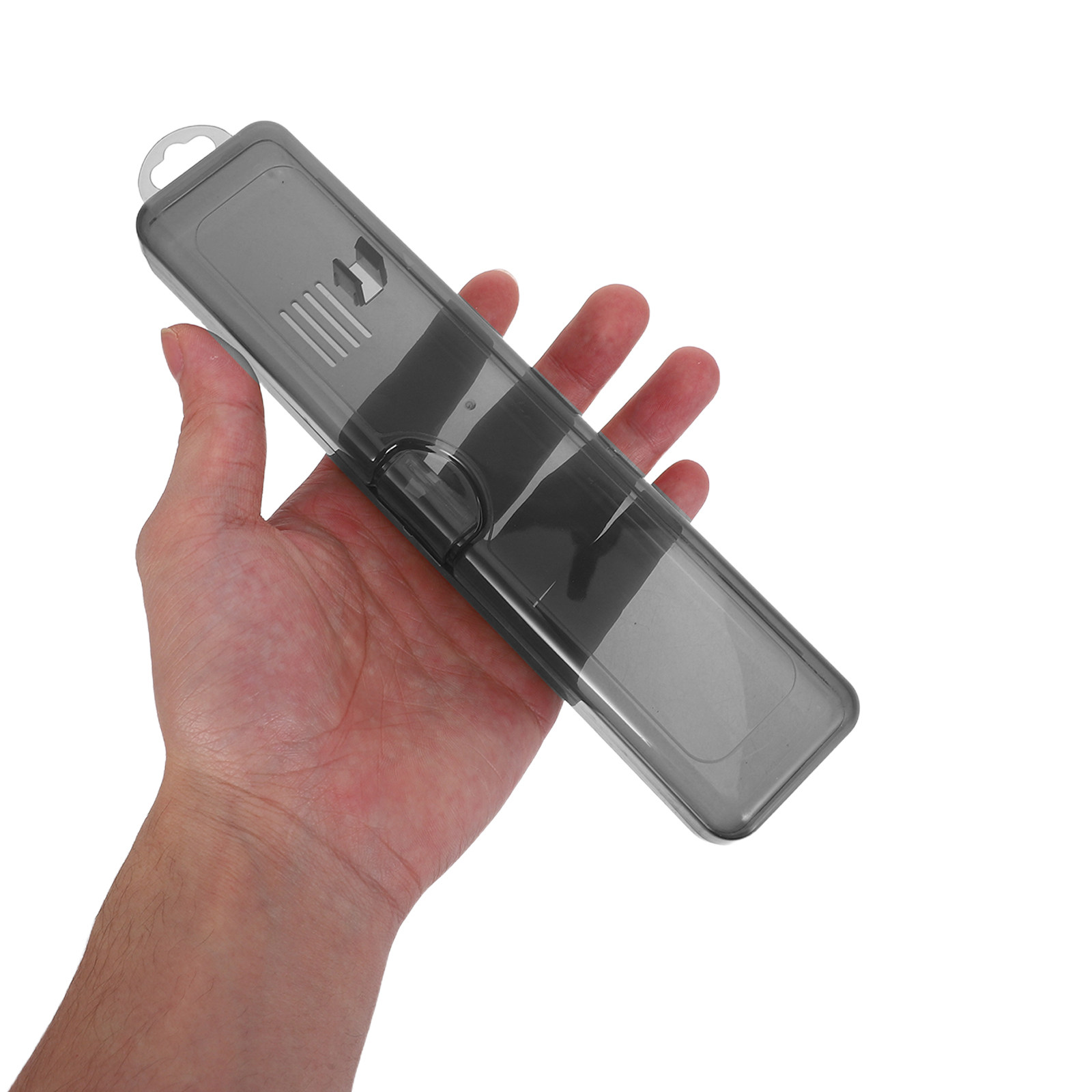 Toothbrush Holder Set - 4個入り携帯用歯ブラシホルダーセット クリアブラック半透明プラスチック製歯ブラシと歯磨き粉収納ケース ビジネス用
