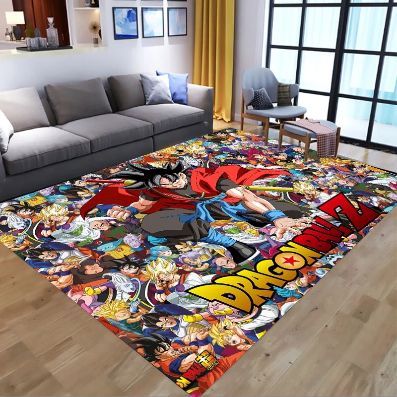 Home Bathroom Mats - ドラゴンボールノンスリップバスカーペットフランネルバスルームラグアニメベジータ子供部屋フロアマットキッチンリビングルーム洗えるドアラグ