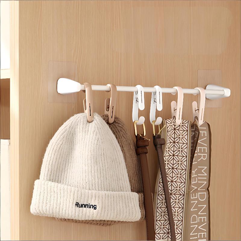 Home Bathroom Supplies - 多目的吊り下げクリップフックポータブルプラスチッククランプ家庭用キッチンバスルームタオルカーテン収納用品