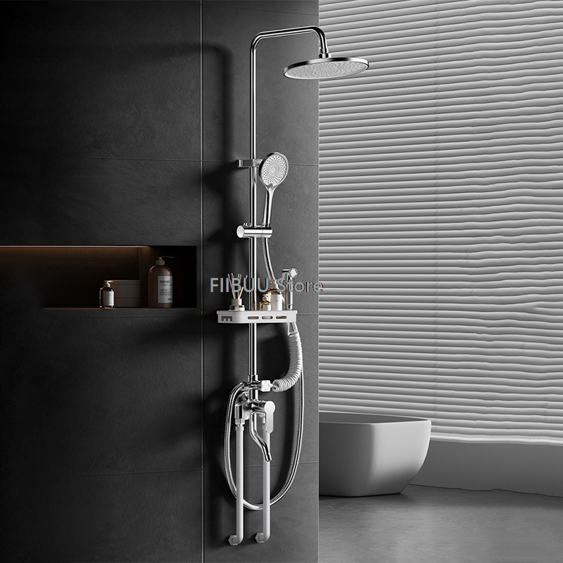 Shower Head Rain - 高圧シャワーシステム 調節可能なシャワーセット レインバスルームシャワー ウォーターフォールサラウンドシャワーヘッド バスルームアクセサリー