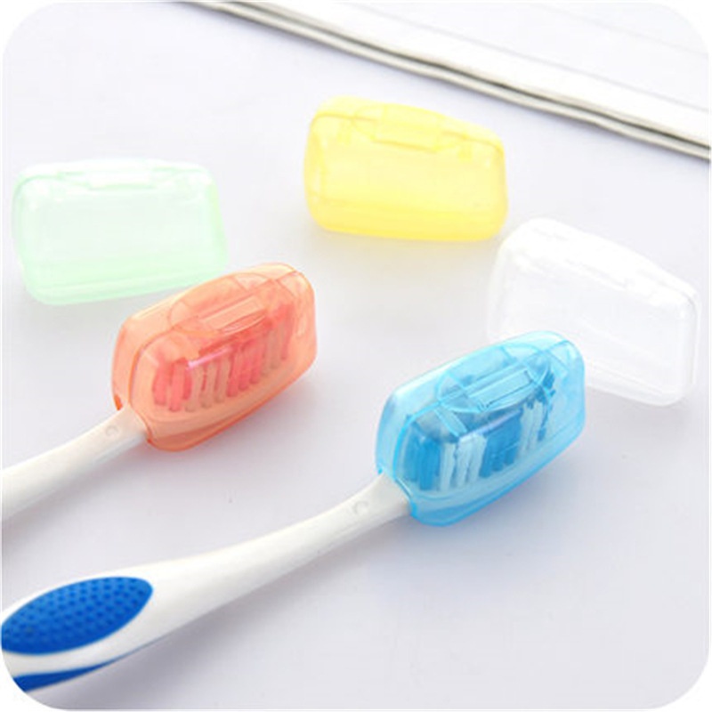 Toothbrush Holder Set - 8 ピース/セットポータブル歯ブラシカバーホルダー健康防菌歯ブラシプロテクター旅行ハイキングキャンプブラシキャップケース