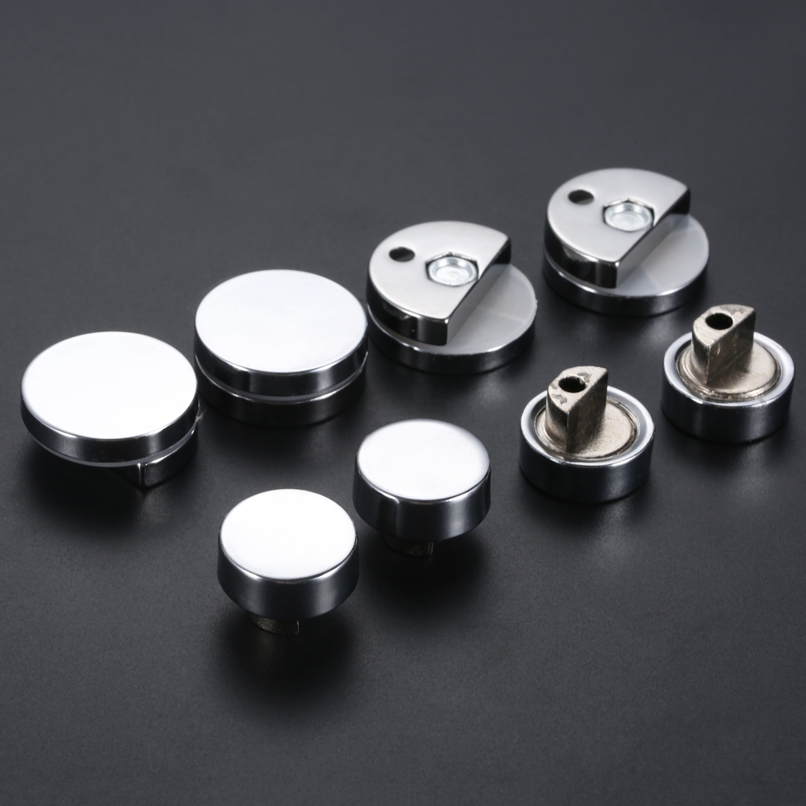Home Hardware Bathroom Mirrors - 丸いガラスブラケット,20/27mm,4個,ブラケット固定クリップ,亜鉛合金,バスルーム,トイレ,ハードウェアアクセサリー