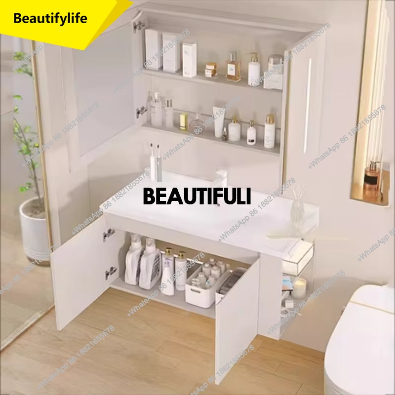 Home Bathroom Vanity Combo - a17 トイレミラー バスルームキャビネットオーガナイザー スペースシェルフ メイクアップバスルームキャビネット バニティ