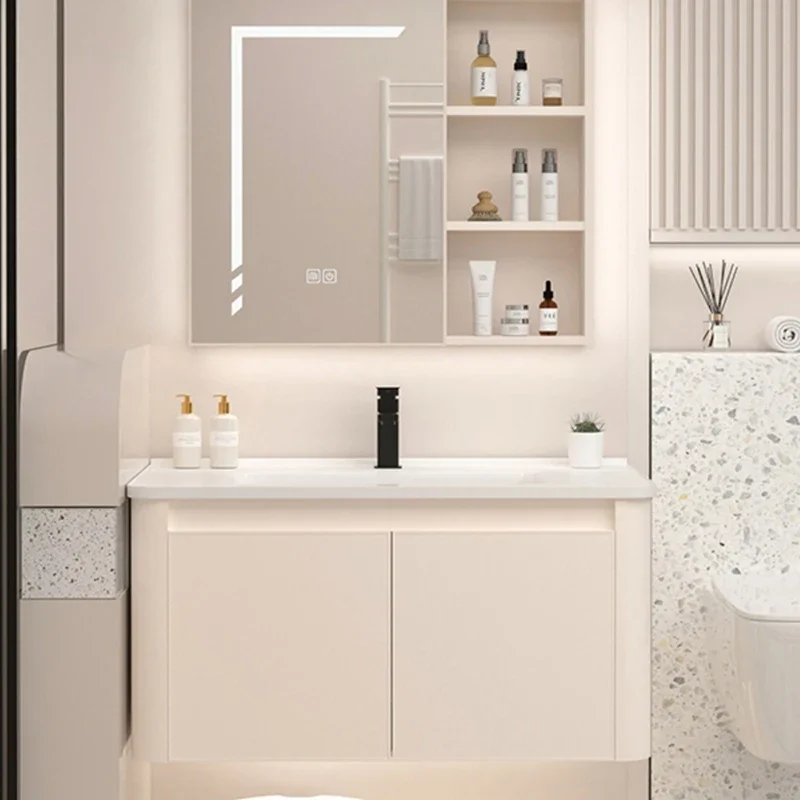 Home Bathroom Vanity Combo - アクセサリークローゼット化粧台バスルームキャビネット高級引き出しコラムシンク洗面台収納トイレカビネティタオル家庭用家具