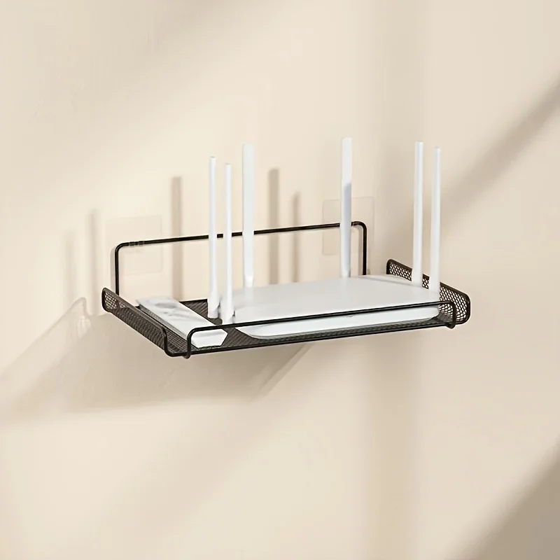 Home Bathroom Organizer - ステンレス鋼ルーターシェルフドリル不要WiFi壁掛けルーター収納オーガナイザーホームバスルームキッチンシェルフホームアクセサリー