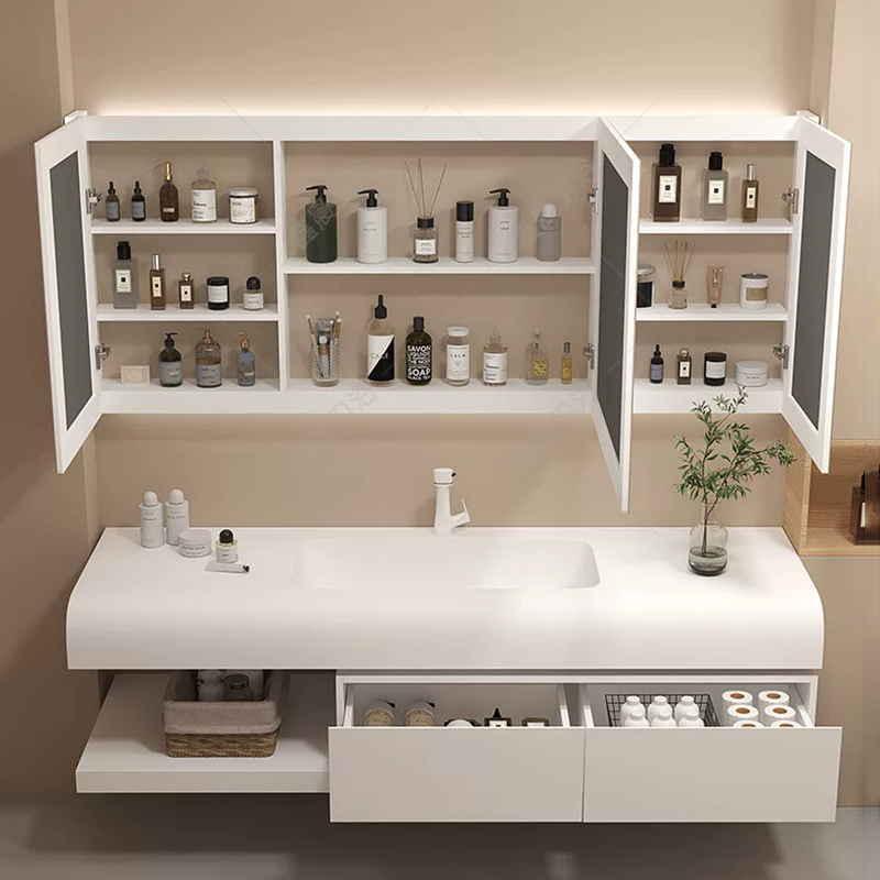 引き出し紙製バスルームキャビネットスキンケアモダン高級スペー - Home Bathroom Vanity Combo のレビューと価格
