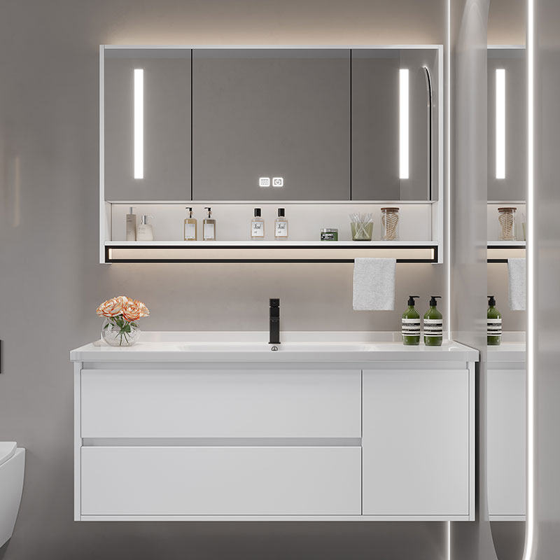 ヴィンテージパーティション洗面化粧台トイレ化粧台白色光洗面化 - Home Bathroom Vanity Combo のレビューと価格