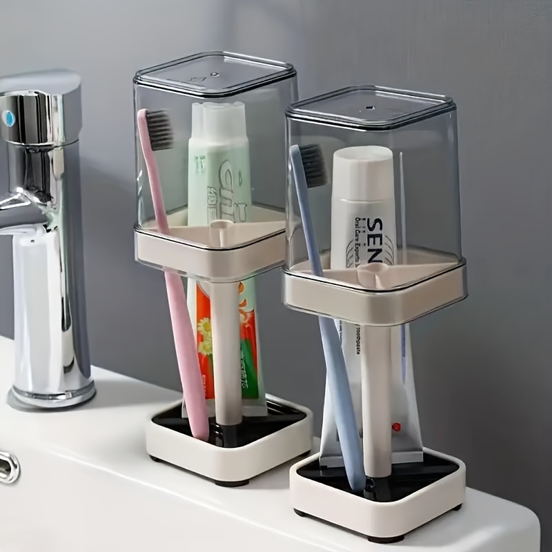 マウスウォッシュカップ付き歯ブラシホルダー1個、カップル歯ブ - Toothbrush Holder Set のレビューと価格