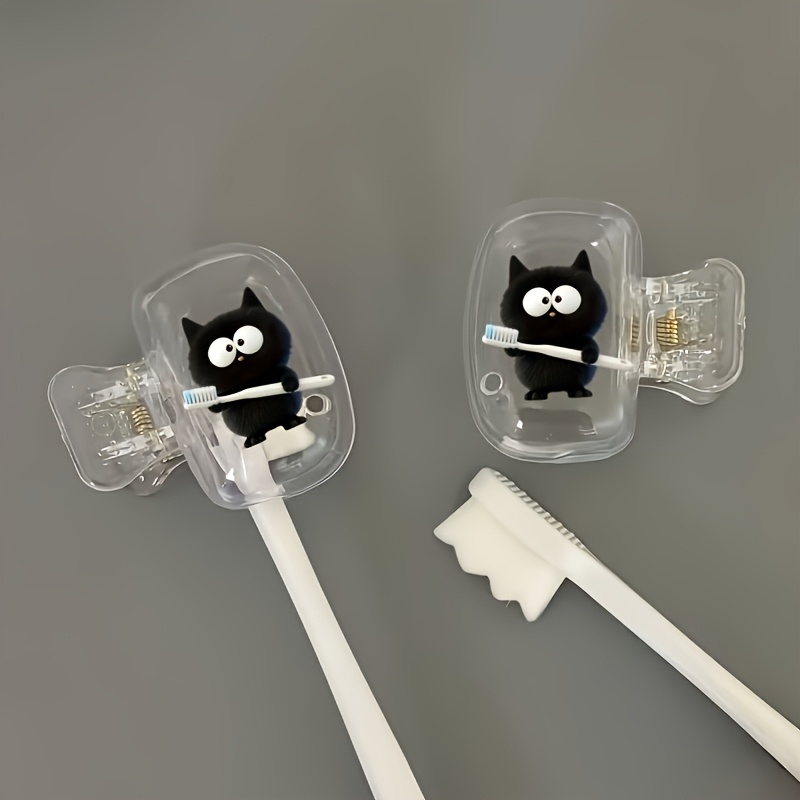 子猫ローズ歯ブラシカバー2個、ポータブル収納ホルダー、家庭用 - Home Bathroom Supplies のレビューと価格