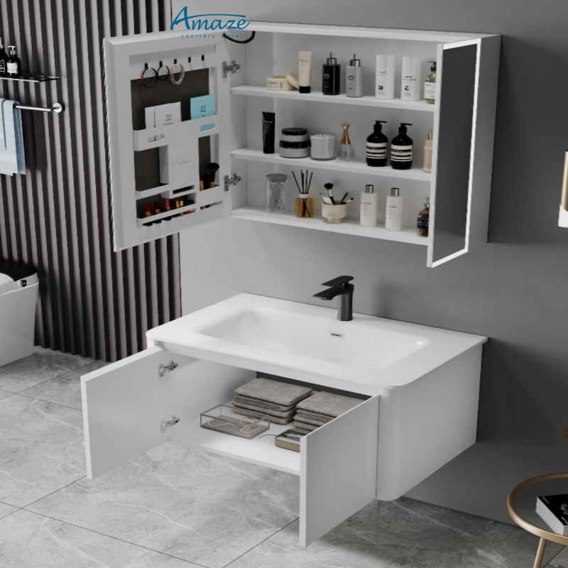 バスルームキャビネットAMAZE モダンカスタムバスルーム家 - Home Bathroom Vanity Combo のレビューと価格