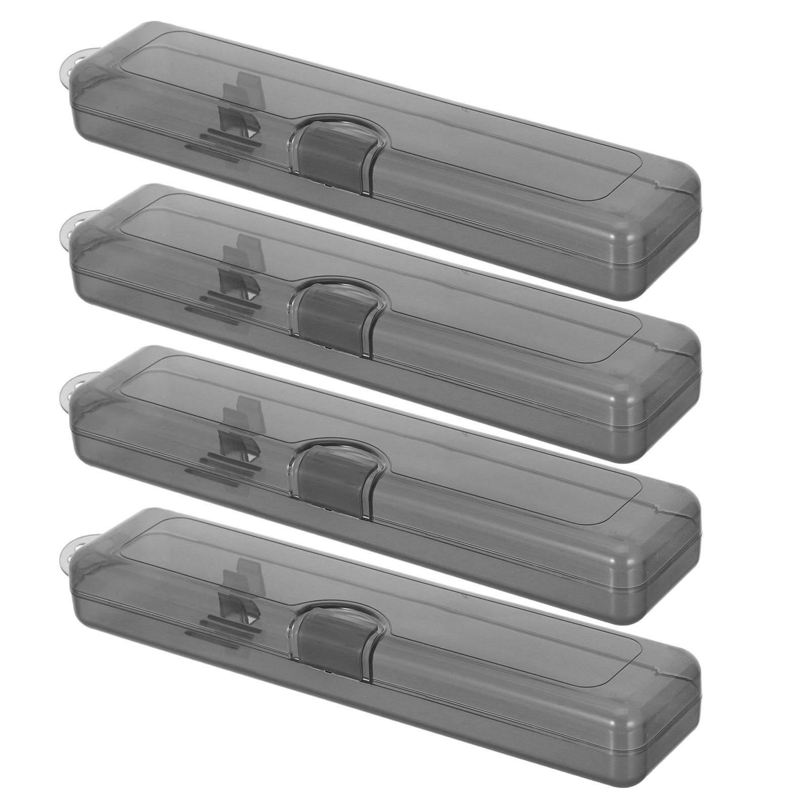 4個入り携帯用歯ブラシホルダーセット クリアブラック半透明プ - Toothbrush Holder Set のレビューと価格