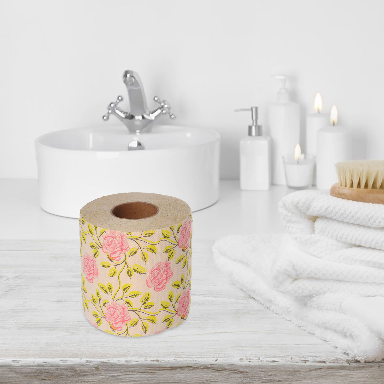 面白いプリントデザインのトイレットペーパー1ロール、家庭用装 - Home Bathroom Toilet のレビューと価格