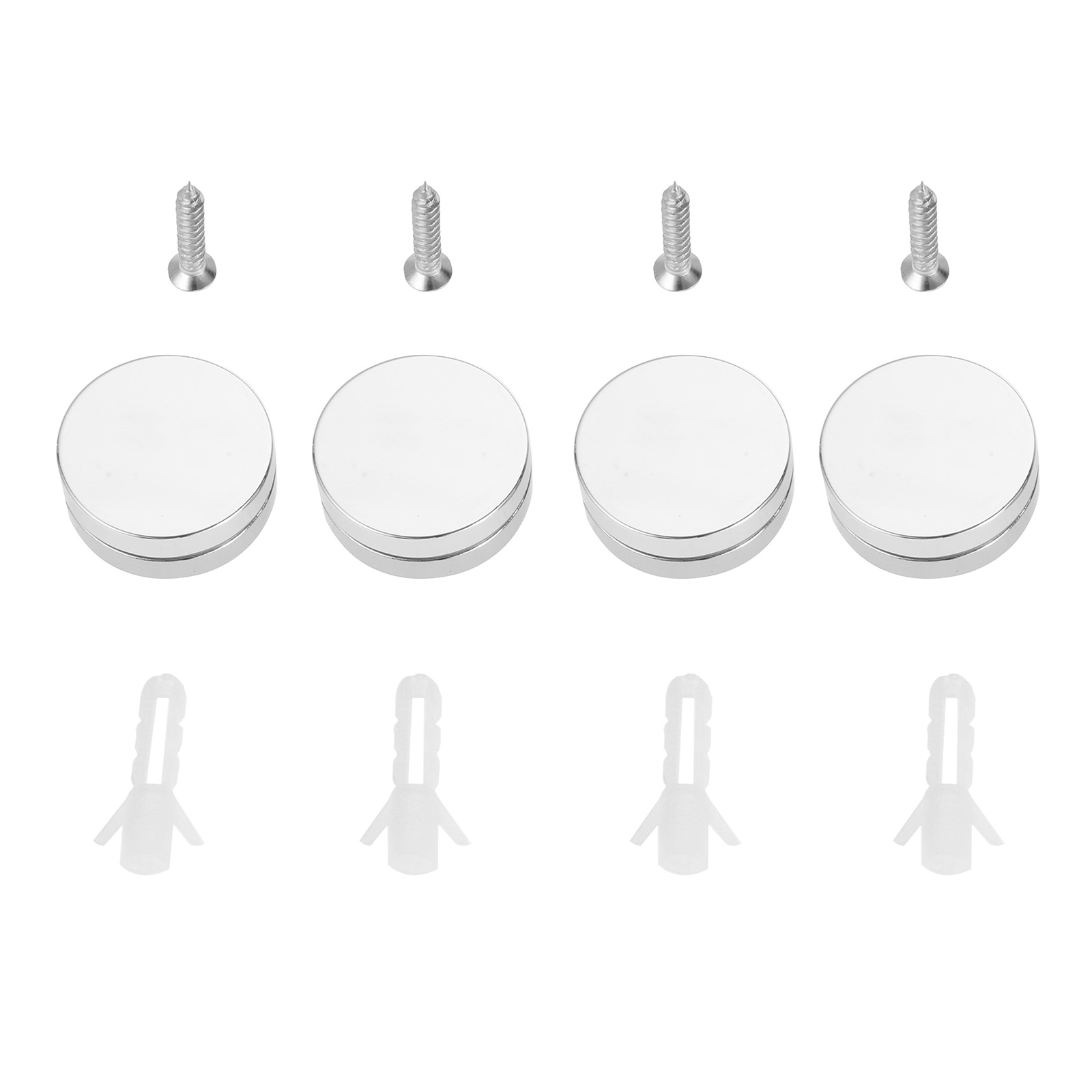 丸いガラスブラケット,4個セット,幅27mm,ミラー固定クリ - Home Hardware Bathroom Mirrors のレビューと価格