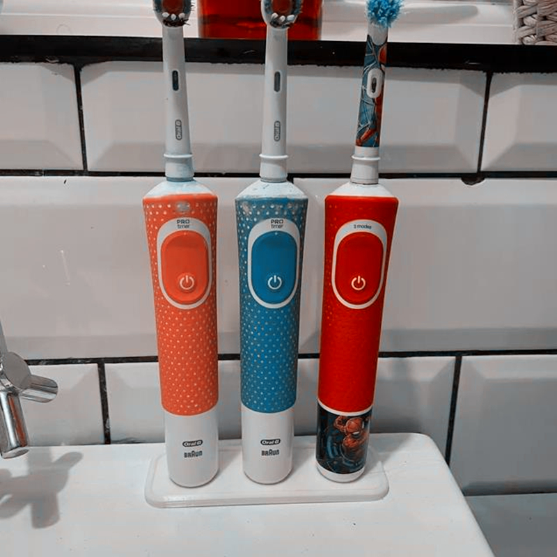 3D プリント電動歯ブラシ白スタンド/ホルダー 5、4、3、 - Toothbrush Holder Set のレビューと価格