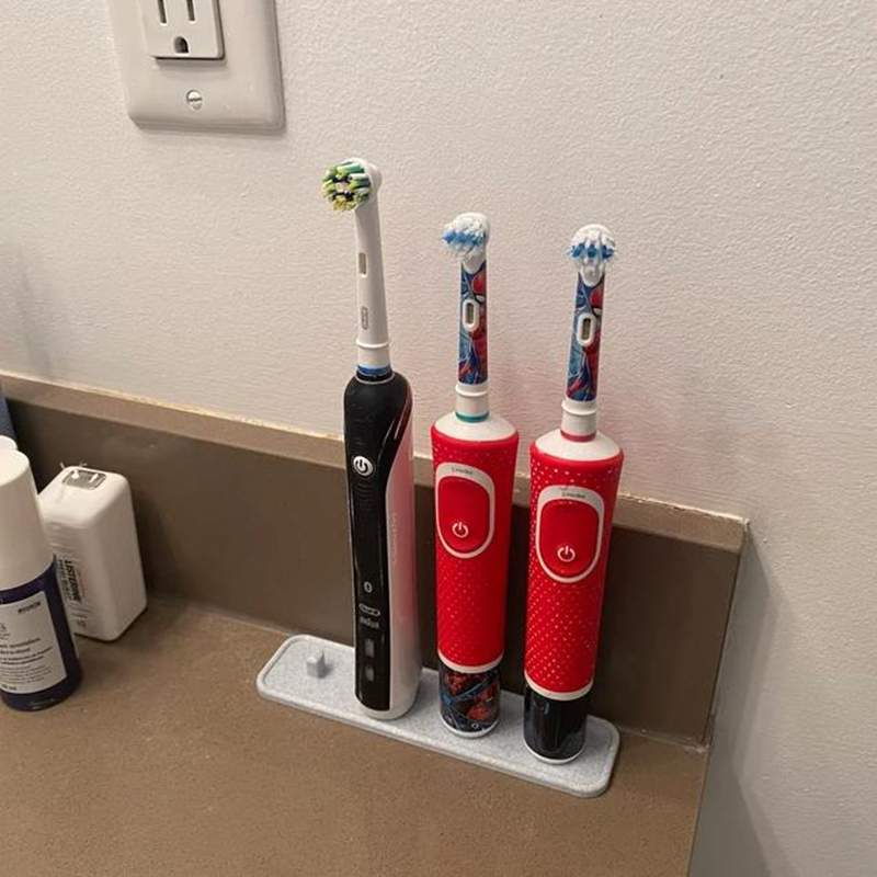 3D プリント電動歯ブラシ白スタンド/ホルダー 5、4、3、 - Toothbrush Holder Set のレビューと価格