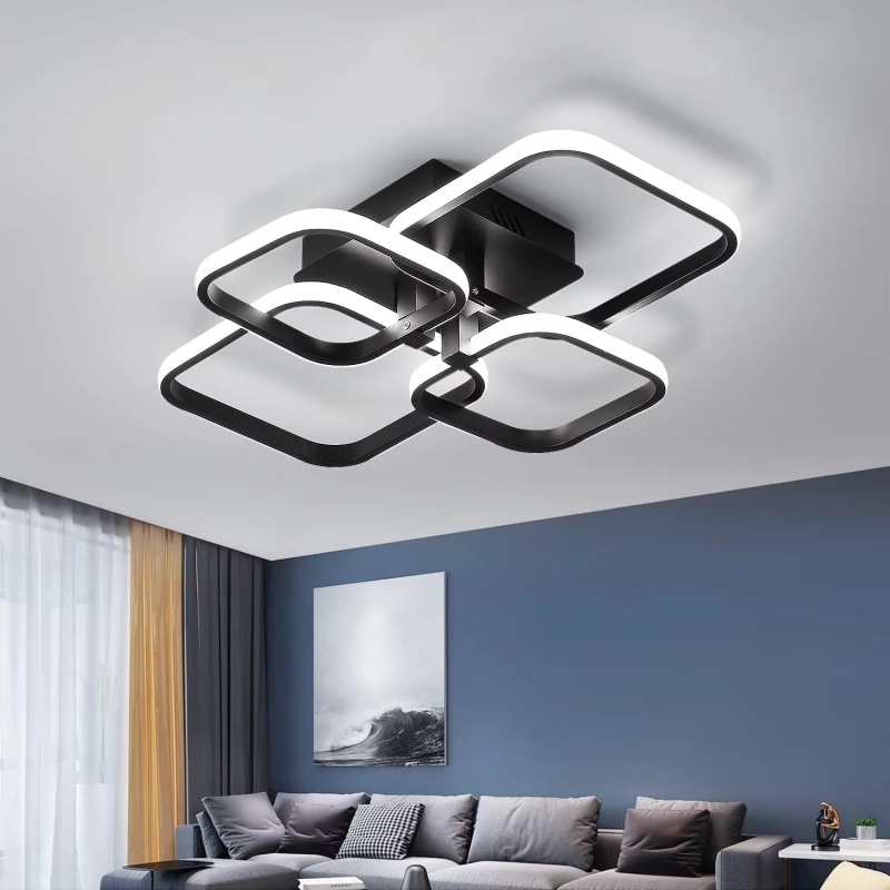 LED シャンデリア 3 色のシーリングライト、寝室、リビン - Home Bathroom Colors のレビューと価格
