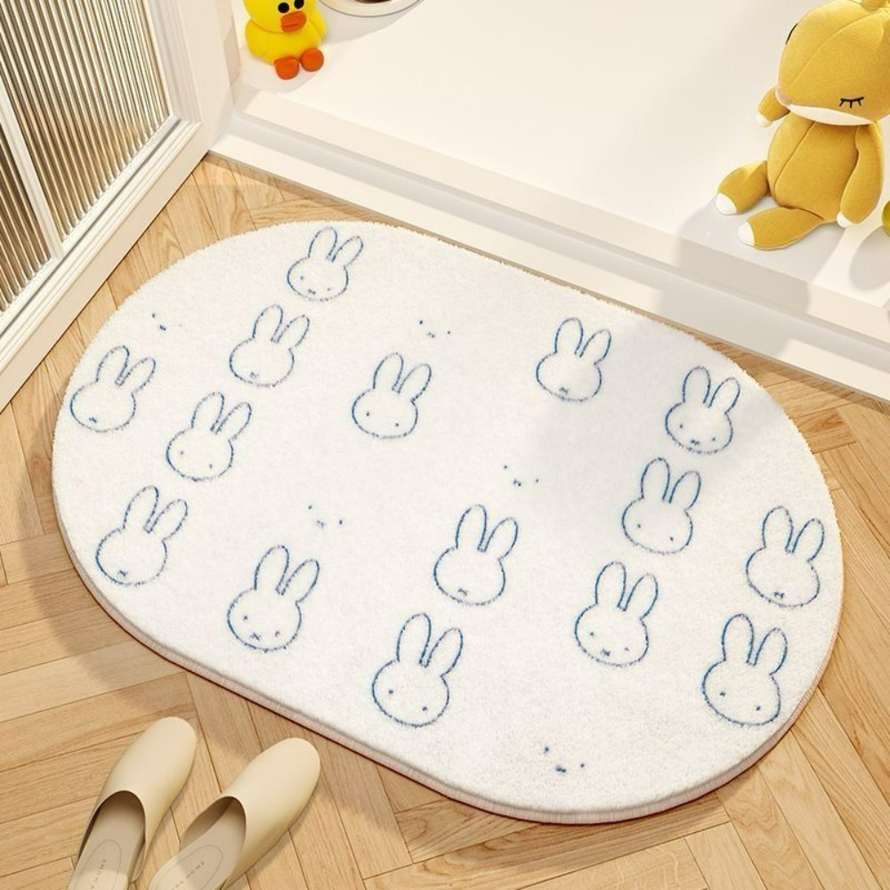 ミッフィー漫画フロアマットソフト模造カシミヤフットパッド吸水 - Home Bathroom Mats のレビューと価格
