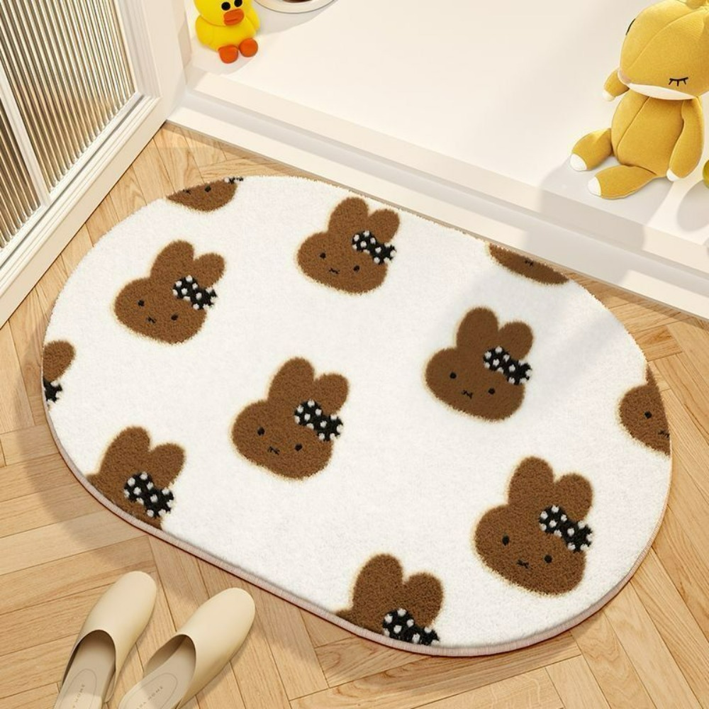 ミッフィー漫画フロアマットソフト模造カシミヤフットパッド吸水 - Home Bathroom Mats のレビューと価格