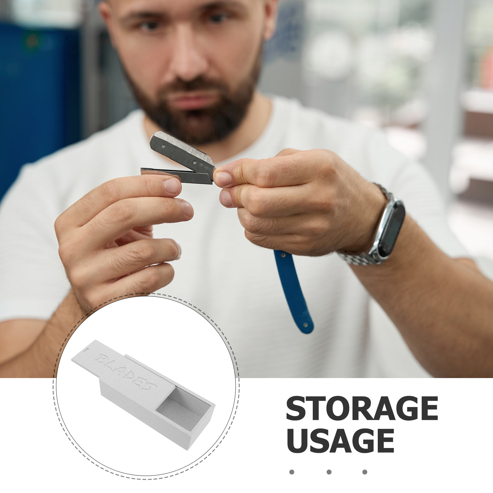 白い二重コンパートメントのバリカン刃収納オーガナイザーボック - Home Bathroom Organizer のレビューと価格