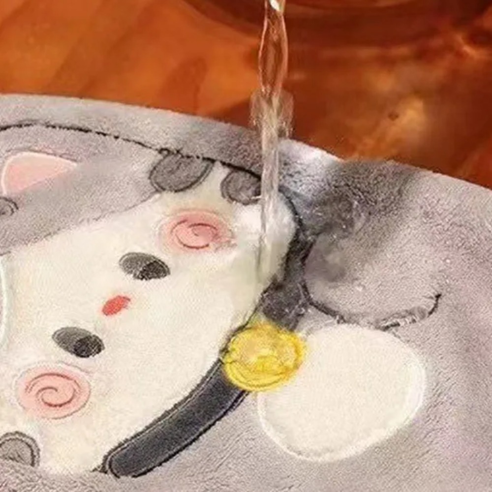 かわいい猫ハンドタオル速乾性キッチンクリーニングラグコーラル - Home Bathroom Supplies のレビューと価格