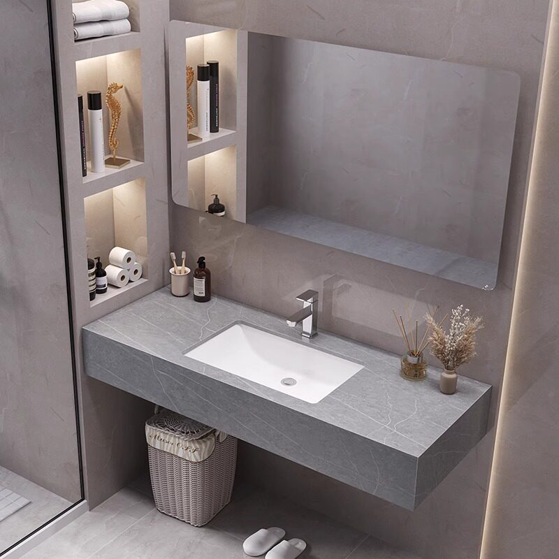 モダンなディスプレイバスルームキャビネットオーガナイザー収納 - Home Bathroom Vanity Combo のレビューと価格