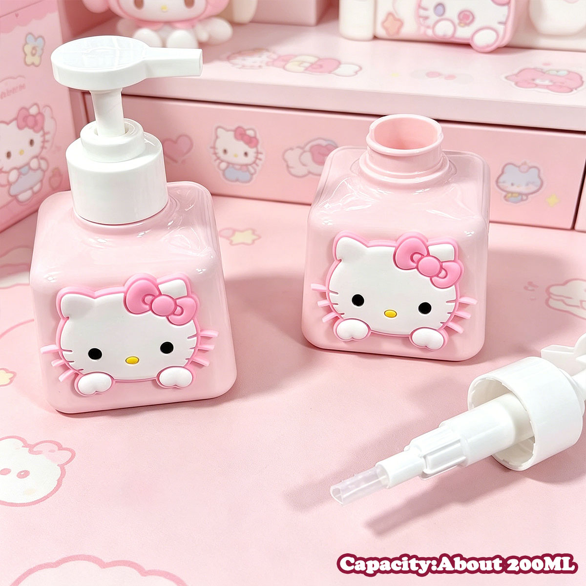 ハローキティかわいい漫画のディスペンシングボトル、ハンドソー - Home Bathroom Supplies のレビューと価格