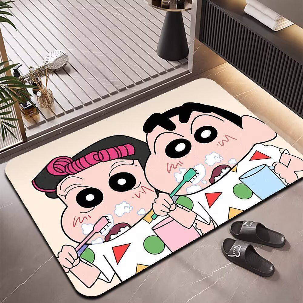 クレヨンしんちゃん漫画珪藻土バスマット超吸収性ノンスリップド - Home Bathroom Mats のレビューと価格