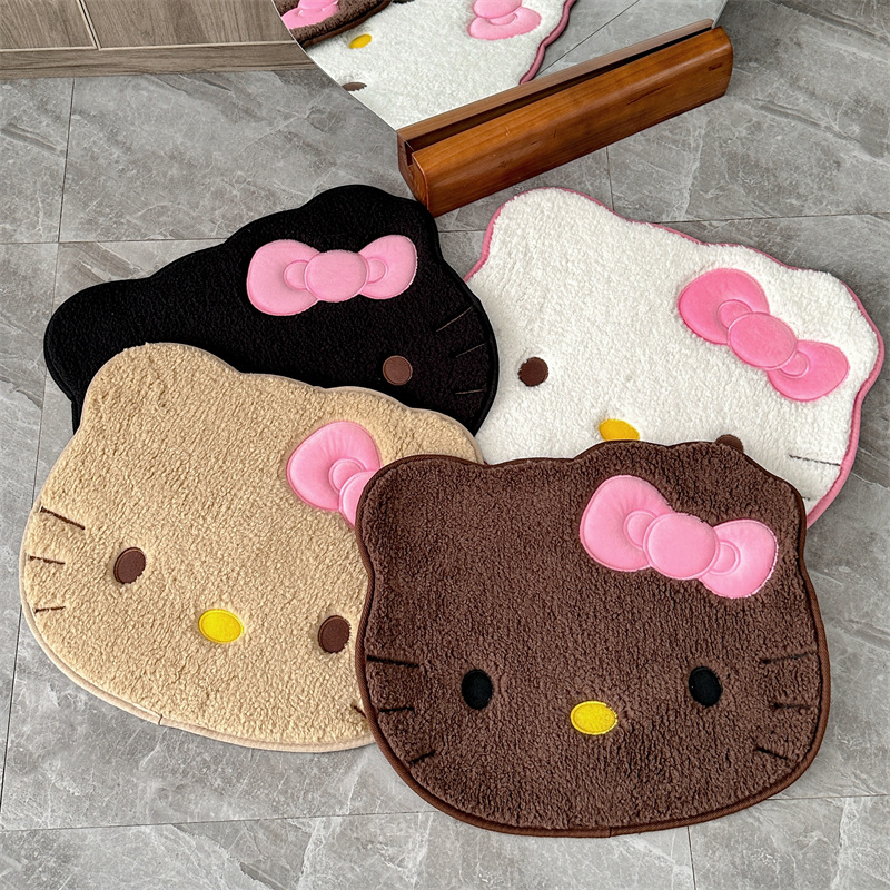 アニメハローキティぬいぐるみラグソフトドアマットマットカーペ - Home Bathroom Mats のレビューと価格