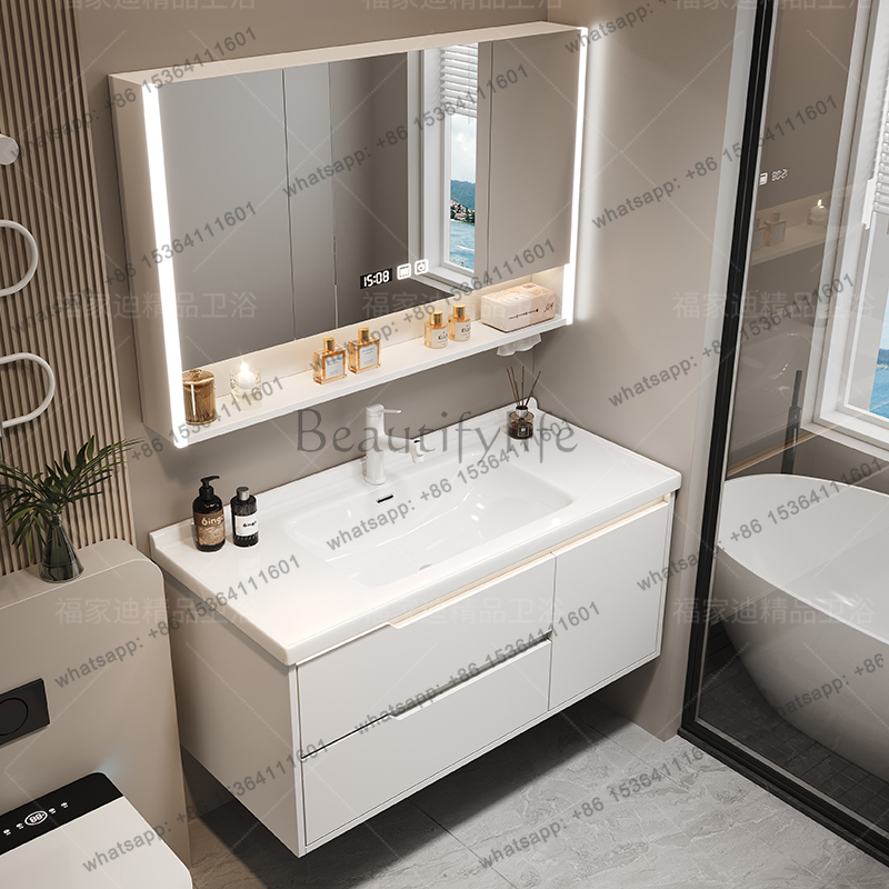 X4 モダンで豪華なバスルームキャビネットオーガナイザー収納 - Home Bathroom Vanity Combo のレビューと価格
