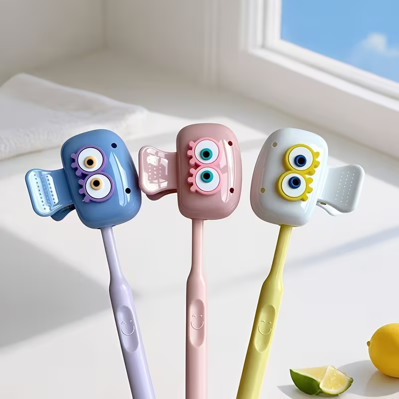 かわいい目の形の歯ブラシホルダー3個 - ドーパミンカラーの - Toothbrush Holder Set のレビューと価格