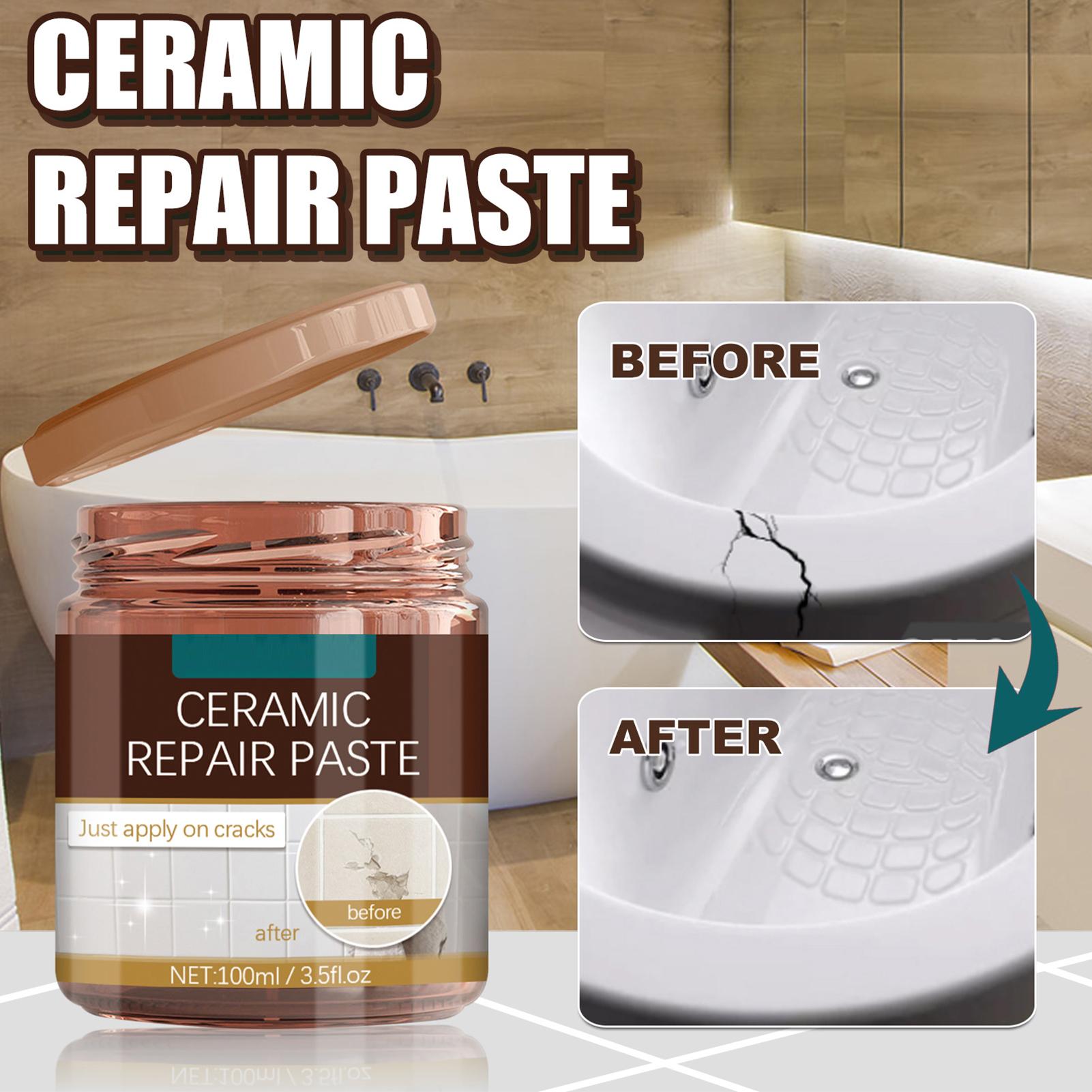 浴槽のひび割れ補修ペーストキット エナメル磁器グラスファイバ - Home Bathroom Repair のレビューと価格