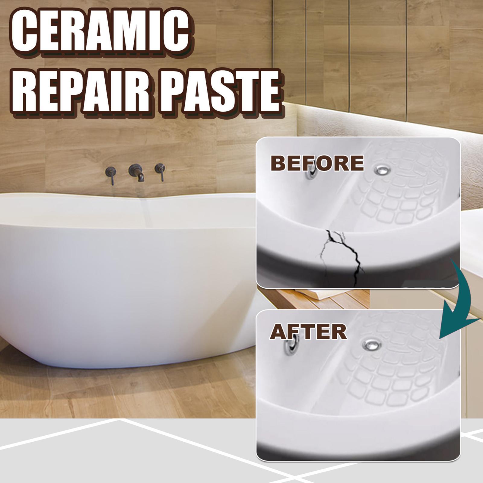 浴槽のひび割れ補修ペーストキット エナメル磁器グラスファイバ - Home Bathroom Repair のレビューと価格