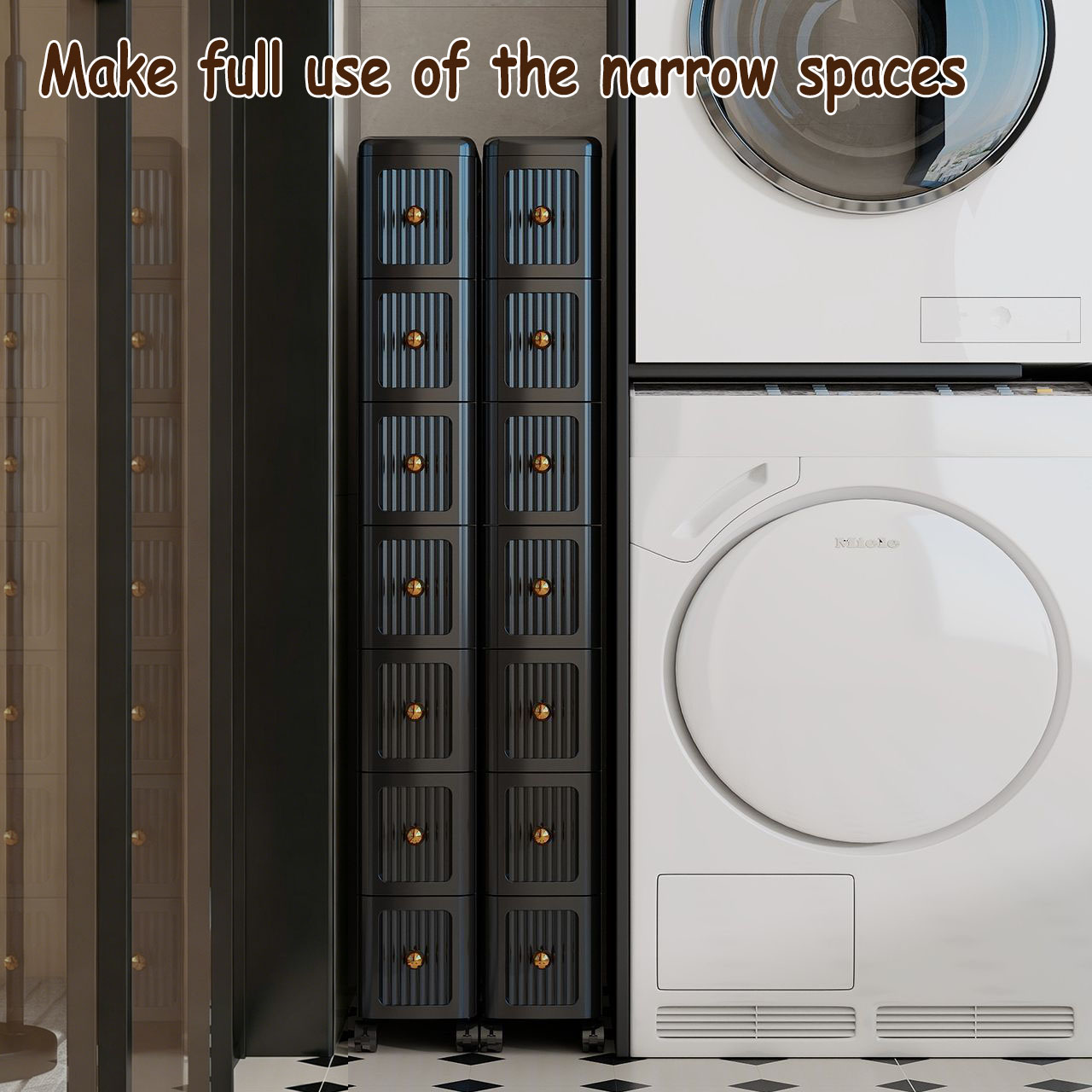 15CMの狭い隙間用引き出し収納キャビネット – キッチン、 - Home Bathroom Organizer のレビューと価格