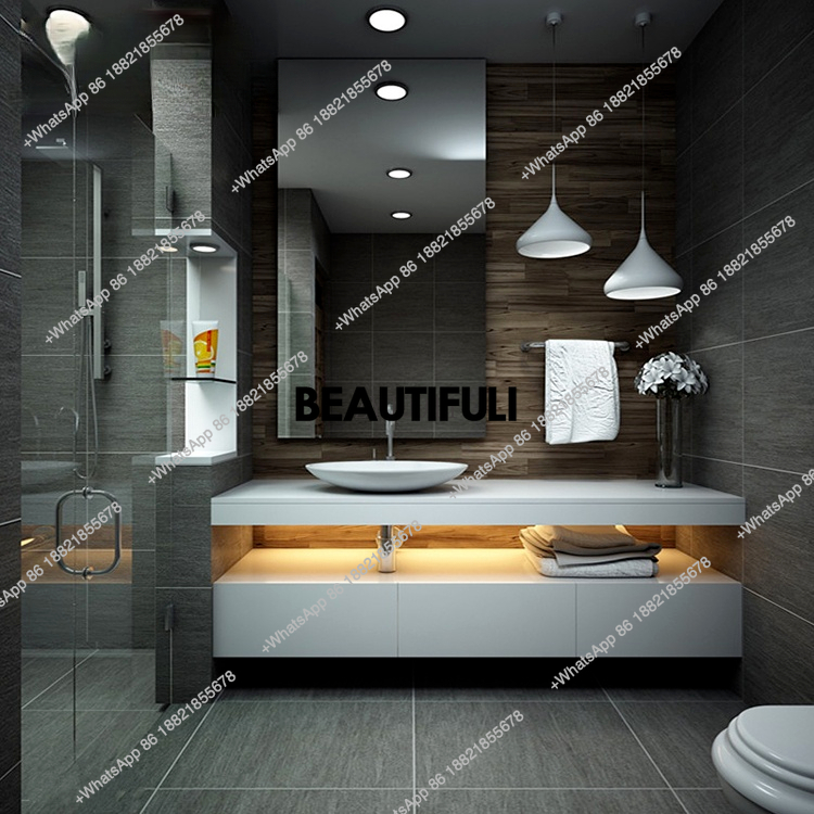 モダンで豪華なカスタムメイドのホテルや住宅向け、フルセットの - Home Bathroom Vanity Combo のレビューと価格