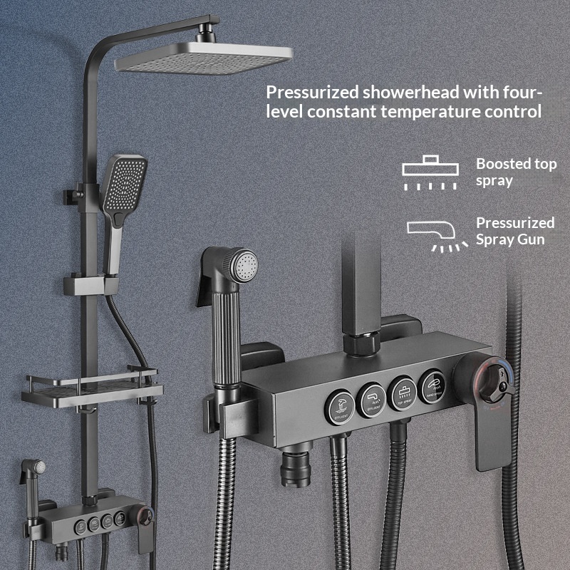 ステンレス鋼シャワーセット抗カルク自己洗浄レインシャワーヘッ - Shower Head Rain のレビューと価格