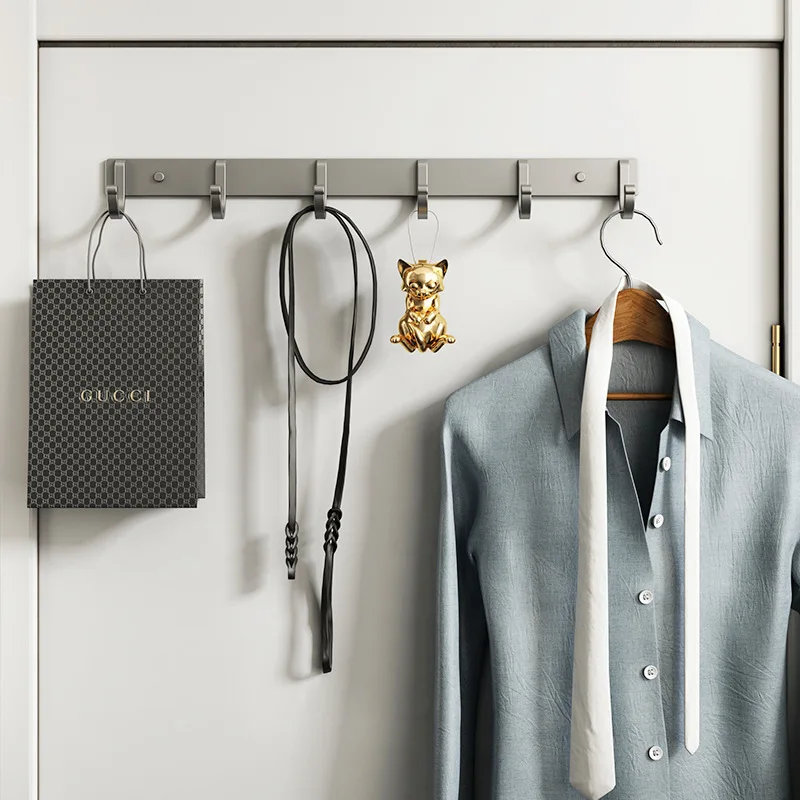 アルミニウム製ウォールフックラック – ドリル不要の接着剤/ - Home Bathroom Organizer のレビューと価格