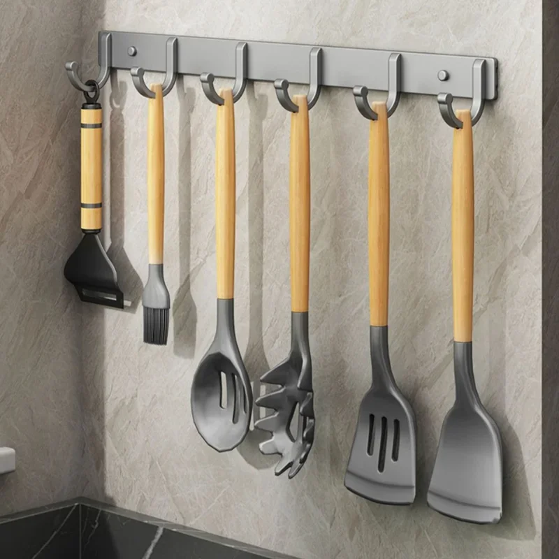 アルミニウム製ウォールフックラック – ドリル不要の接着剤/ - Home Bathroom Organizer のレビューと価格