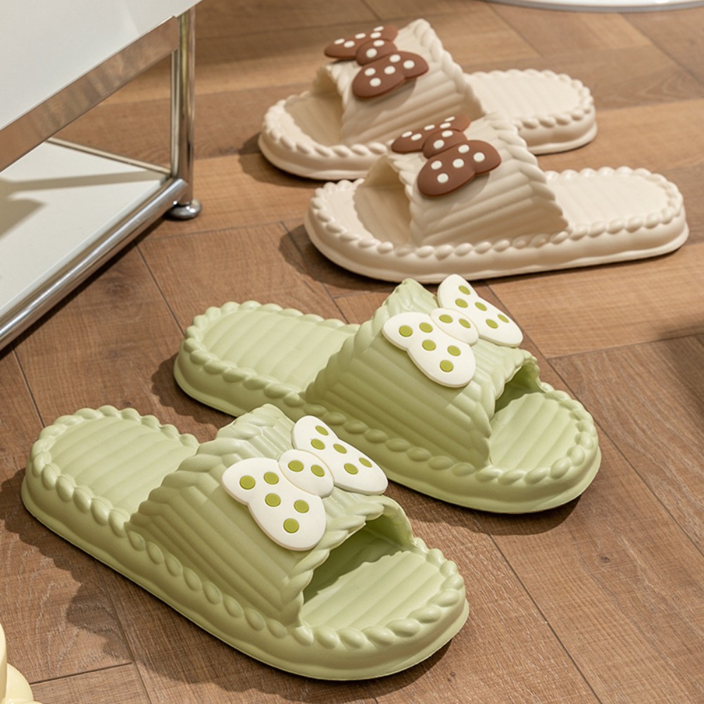 かわいい PVC 女性用ボウスリッパソフトソール快適なホーム - Home Bathroom Colors のレビューと価格
