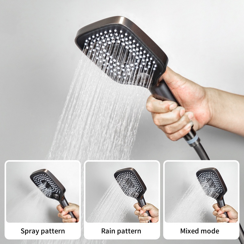 人気の真鍮製4機能ピアノキーレインシャワー水栓セット、壁掛け - Shower Head Rain のレビューと価格