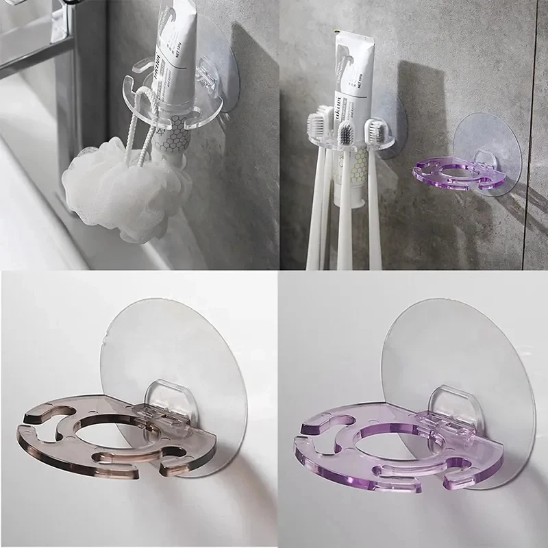 1/3個入り 粘着式壁掛け歯磨き粉ディスペンサー 歯ブラシホ - Toothbrush Holder Set のレビューと価格