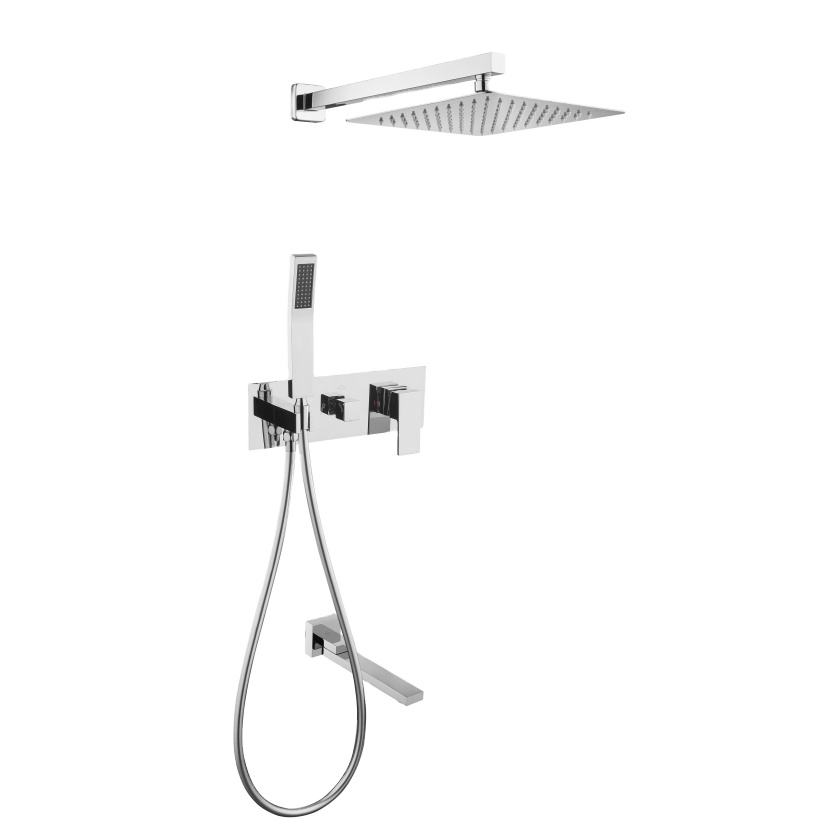 高級ブラッシュドゴールド銅製天井取り付け真鍮製バスルームレイ - Shower Head Rain のレビューと価格