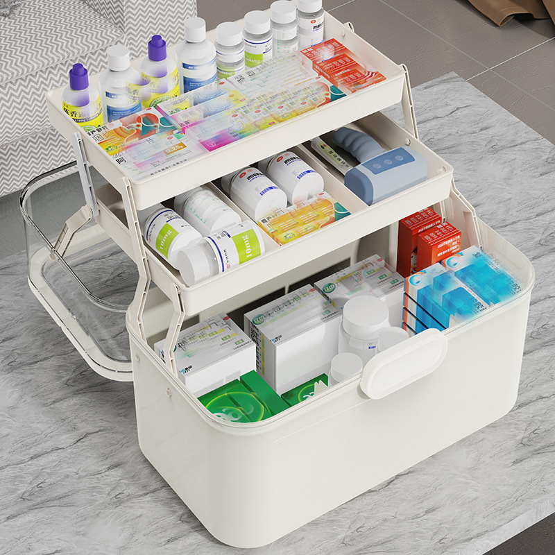 大容量透明蓋付き薬収納ボックス/ディスペンサーボックス -  - Home Bathroom Supplies のレビューと価格