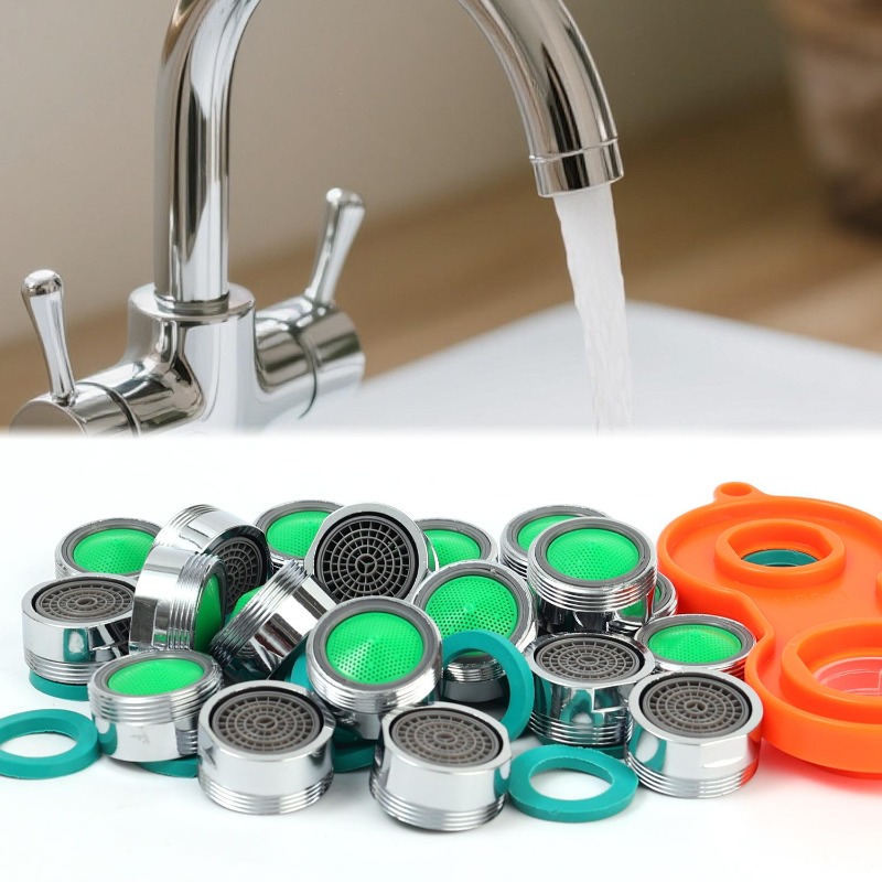 再利用可能な 24 ミリメートル蛇口バブラーセット防沫節水エ - Home Bathroom Supplies のレビューと価格