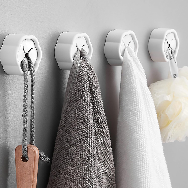 6個入り 粘着式タオルホルダー ノードリル壁掛けフック キッ - Home Bathroom Organizer のレビューと価格