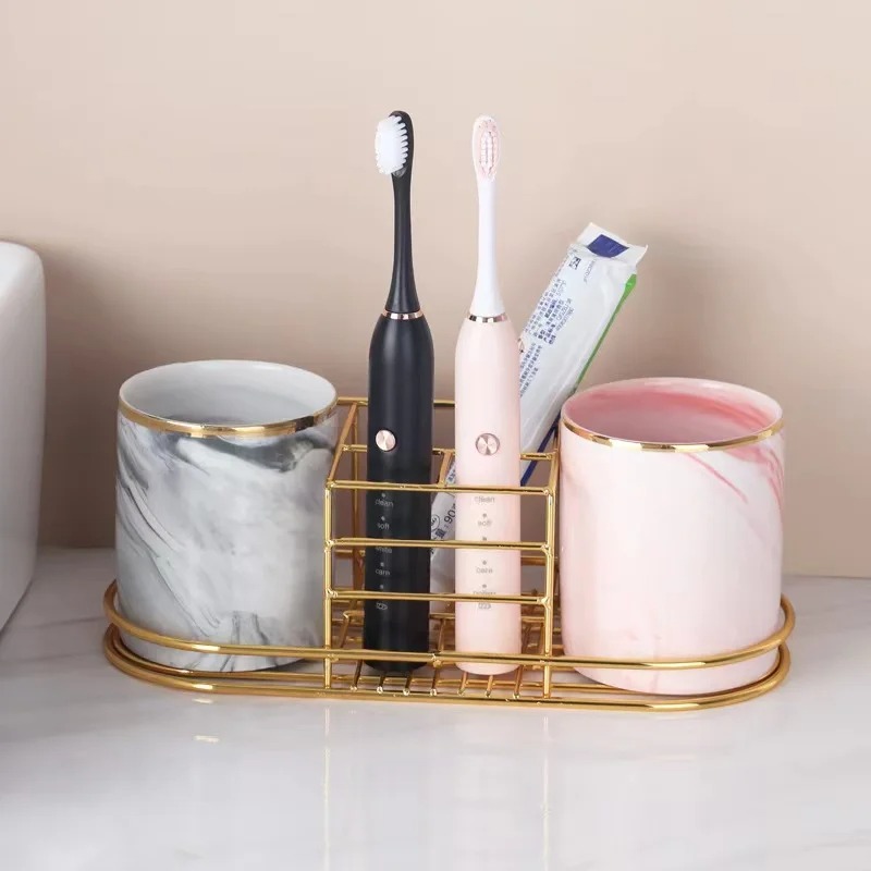 耐久性のある歯ブラシホルダー、歯磨き粉ラック、歯磨きカップセ - Toothbrush Holder Set のレビューと価格