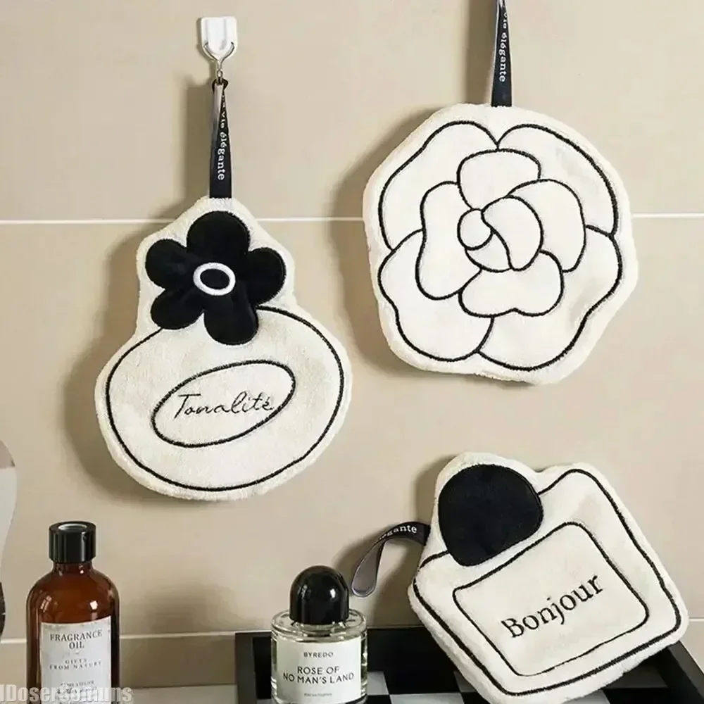 新しい倍厚ハンドタオル家庭用便利な吊り下げ速乾性吸収性ハンド - Home Bathroom Mats のレビューと価格