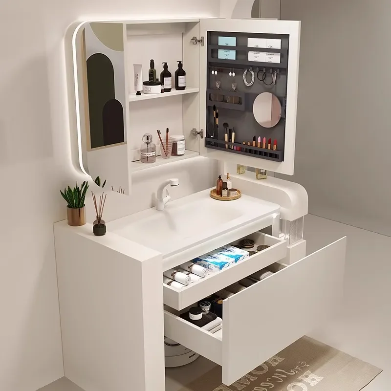 セラミック一体型洗面台付き壁掛け式浴室キャビネット、シンクと - Home Bathroom Vanity Combo のレビューと価格
