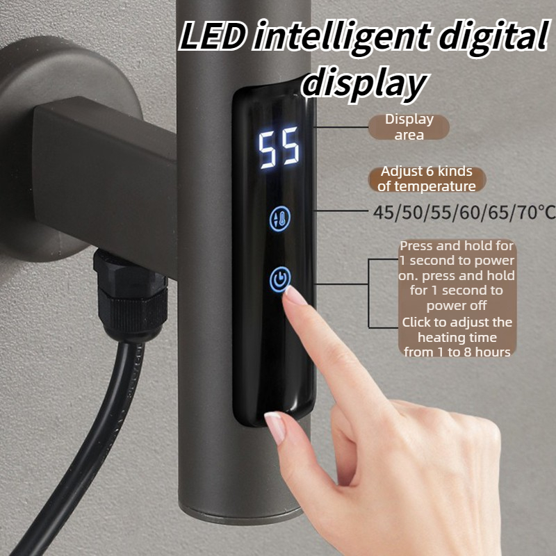 電気加熱タオルレール回転可能なバスルームタオルウォーマー防水 - Home Bathroom Supplies のレビューと価格